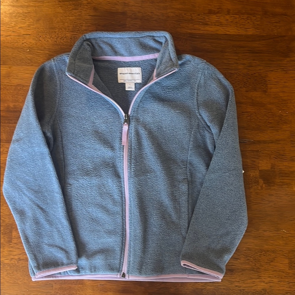 Brand New Girls Lg. Blue Fleece with light purple trim.